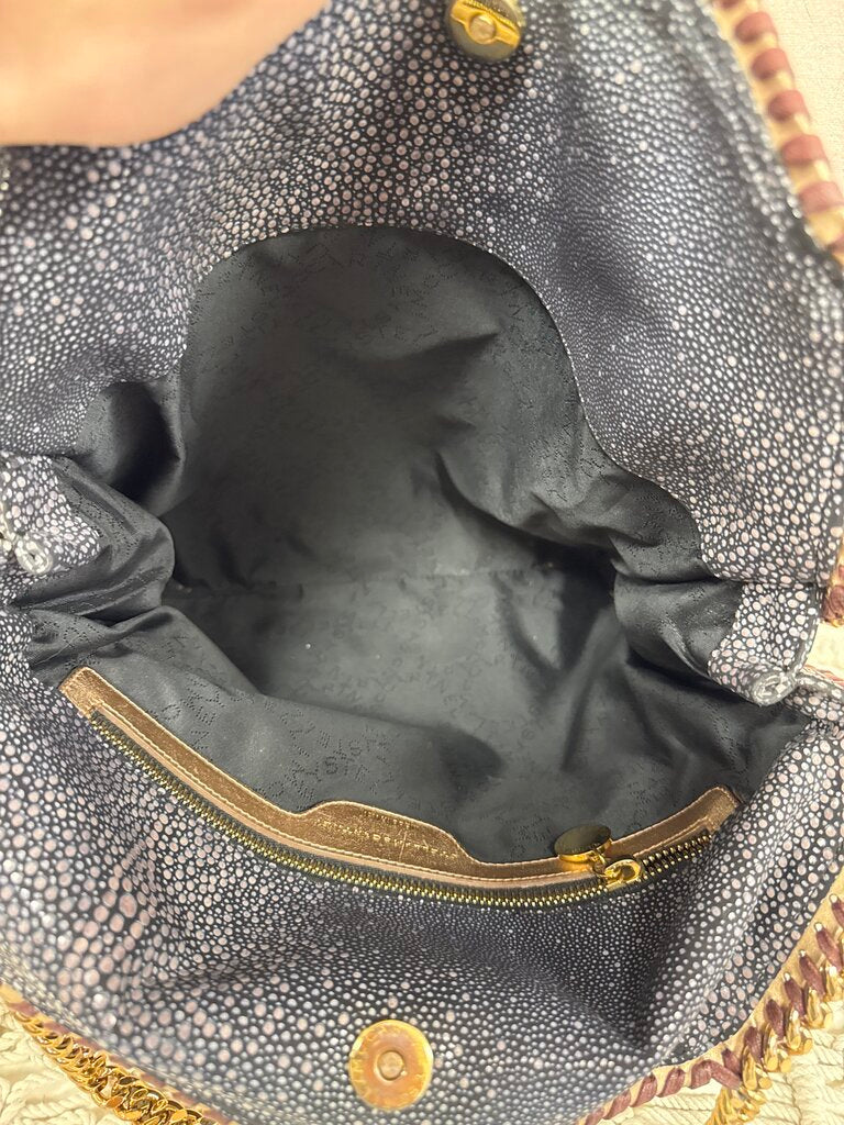 Stella McCartney Blac Embossed Falabella Shoulder Bag