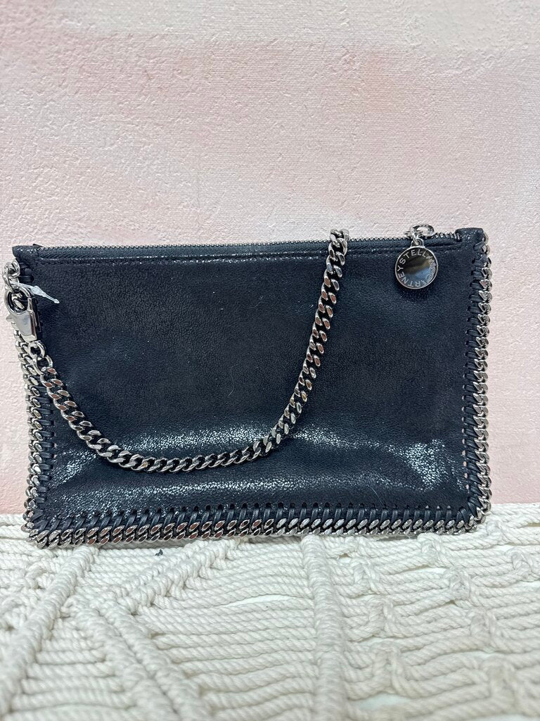 Stella McCartney Black Falabella Pouch Clutch