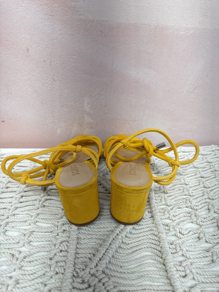 Schutz Yellow Suede Sandal