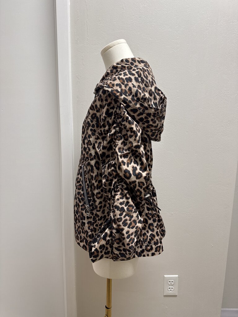 Veronica Beard Leopard Print Nylon Jacket