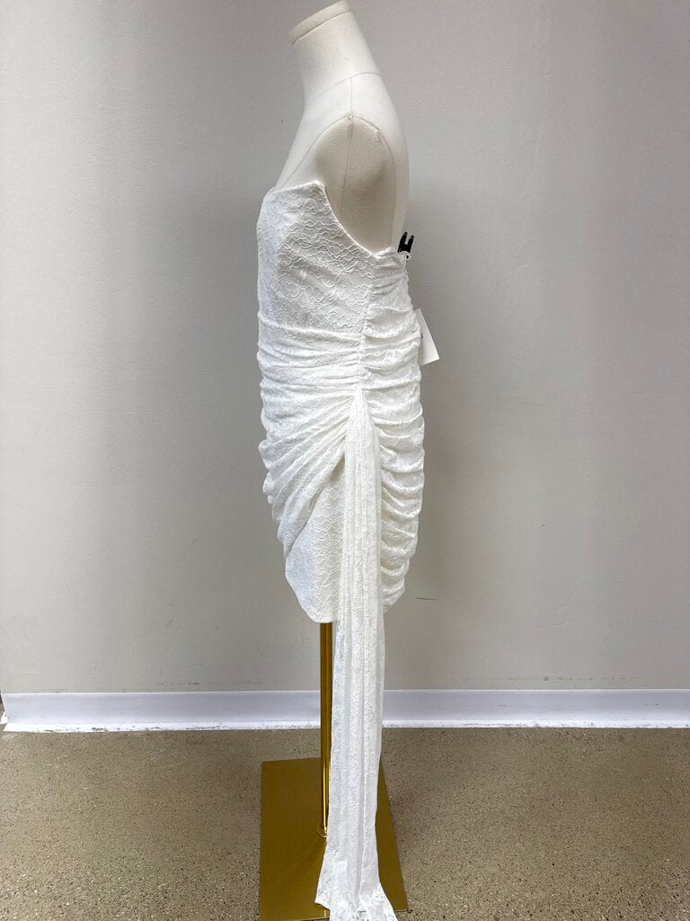 Runaway The Label White Lace Strapless Dress NWT