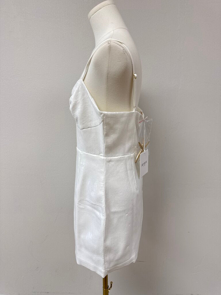 Runaway The Label White Sequin Mini Dress NWT