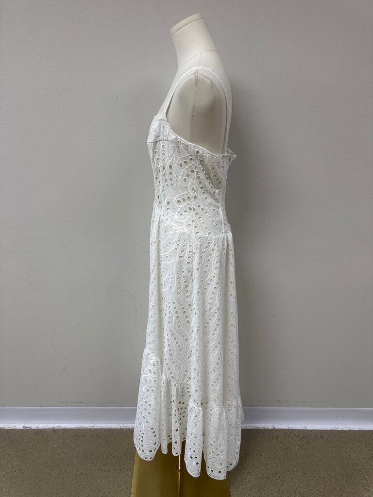 Charo Ruiz White Eyelet Maxi Dress
