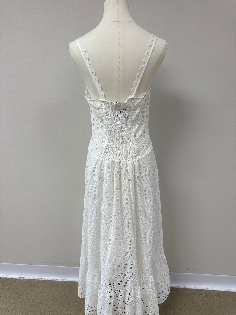 Charo Ruiz White Eyelet Maxi Dress