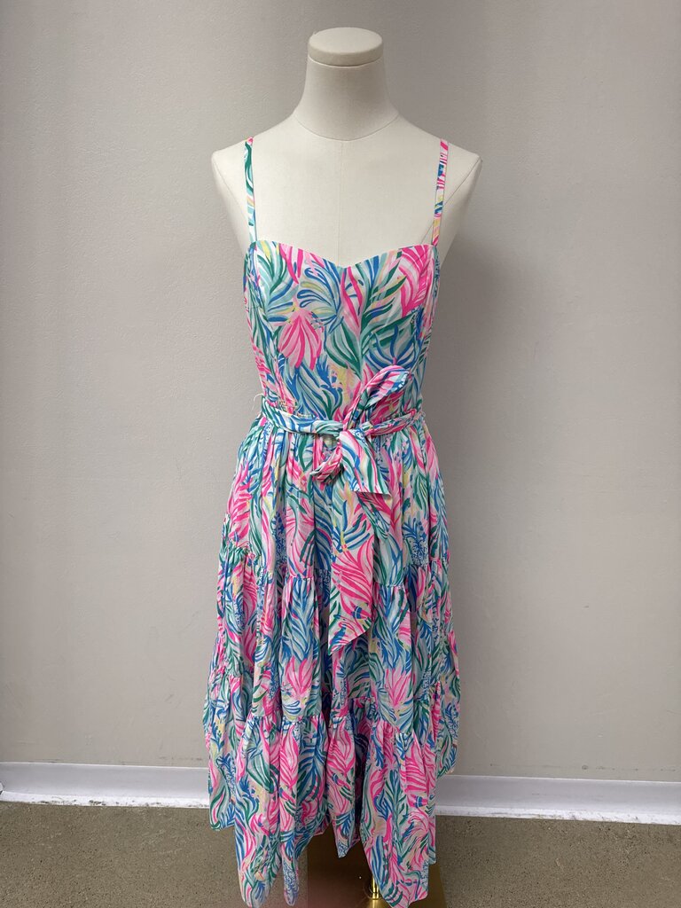 Lilly Pulitzer Blue Multi Maxi Dress NWT