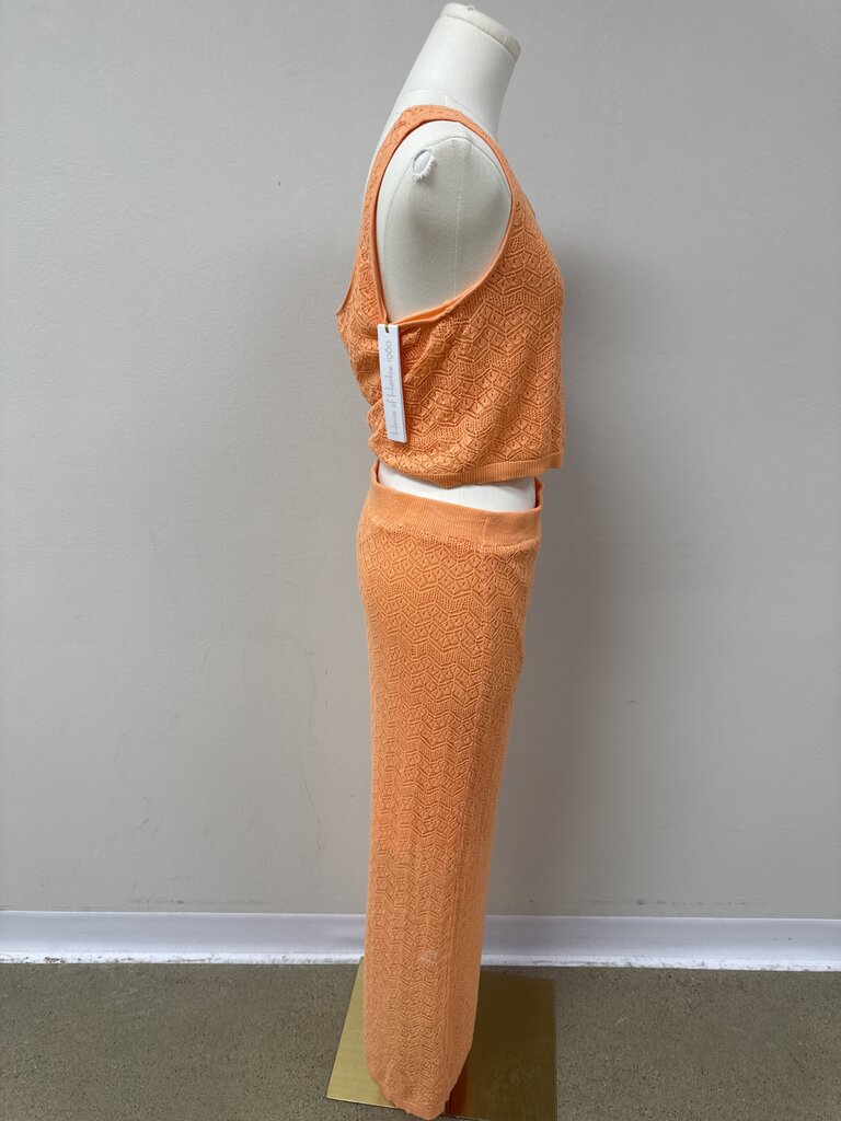 House Of Harlow Peach Crochet 2 Piece Set
