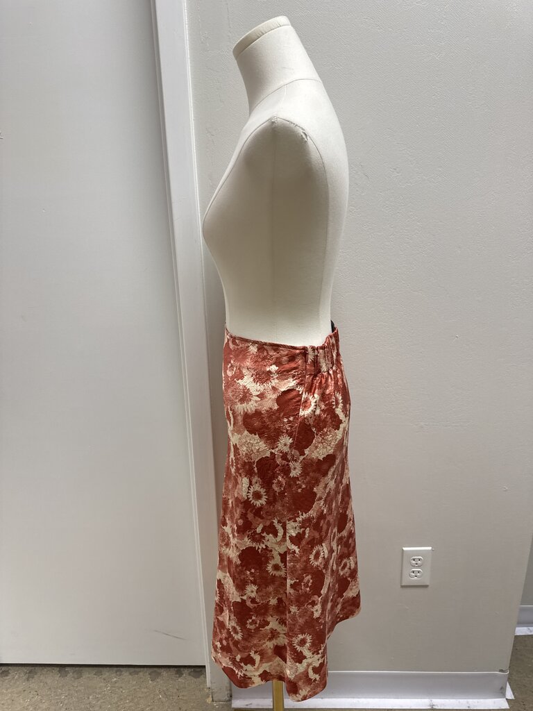 Ganni Rust Floral Midi Skirt NWT