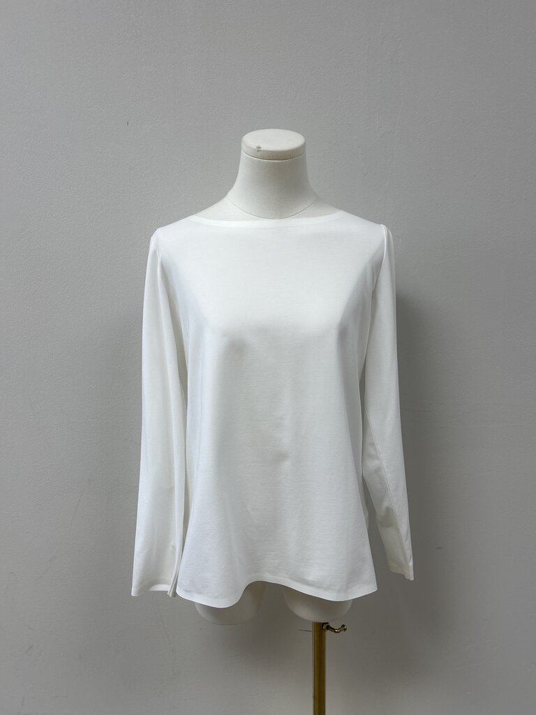 Lafayette 148 White Long Sleeve Tee NWT