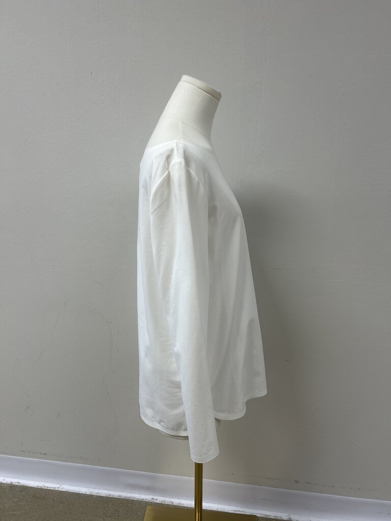 Lafayette 148 White Long Sleeve Tee NWT