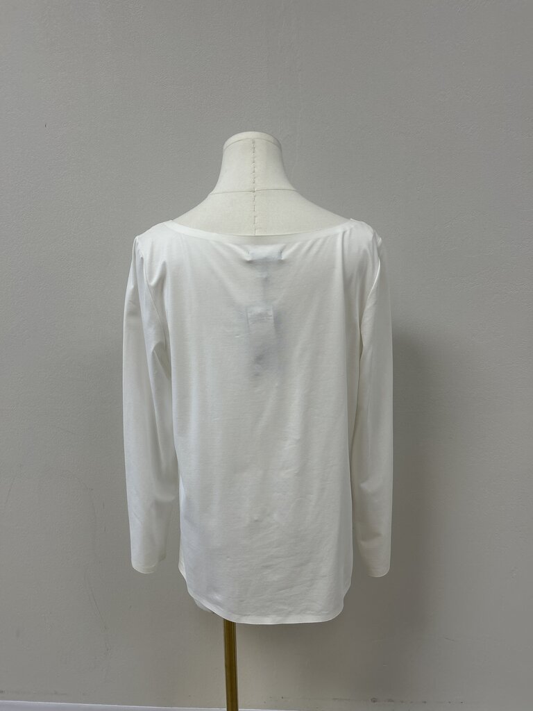 Lafayette 148 White Long Sleeve Tee NWT