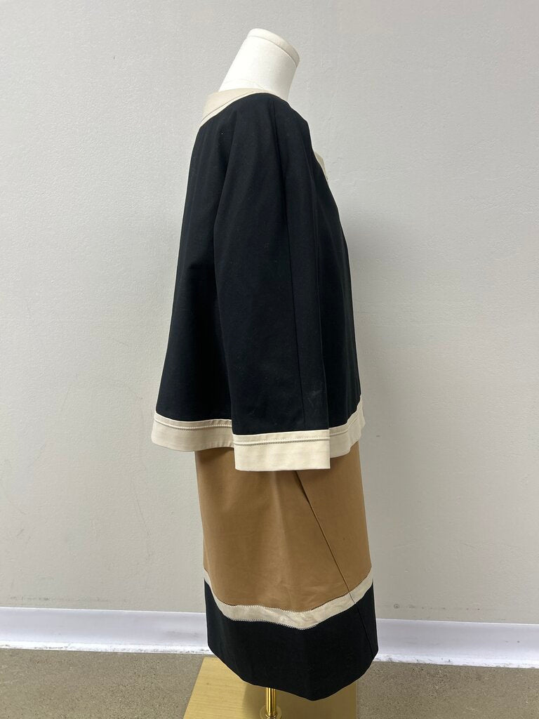 Lafayette 148 Black and Tan Sheath Dress w/Matching Jacket NWT