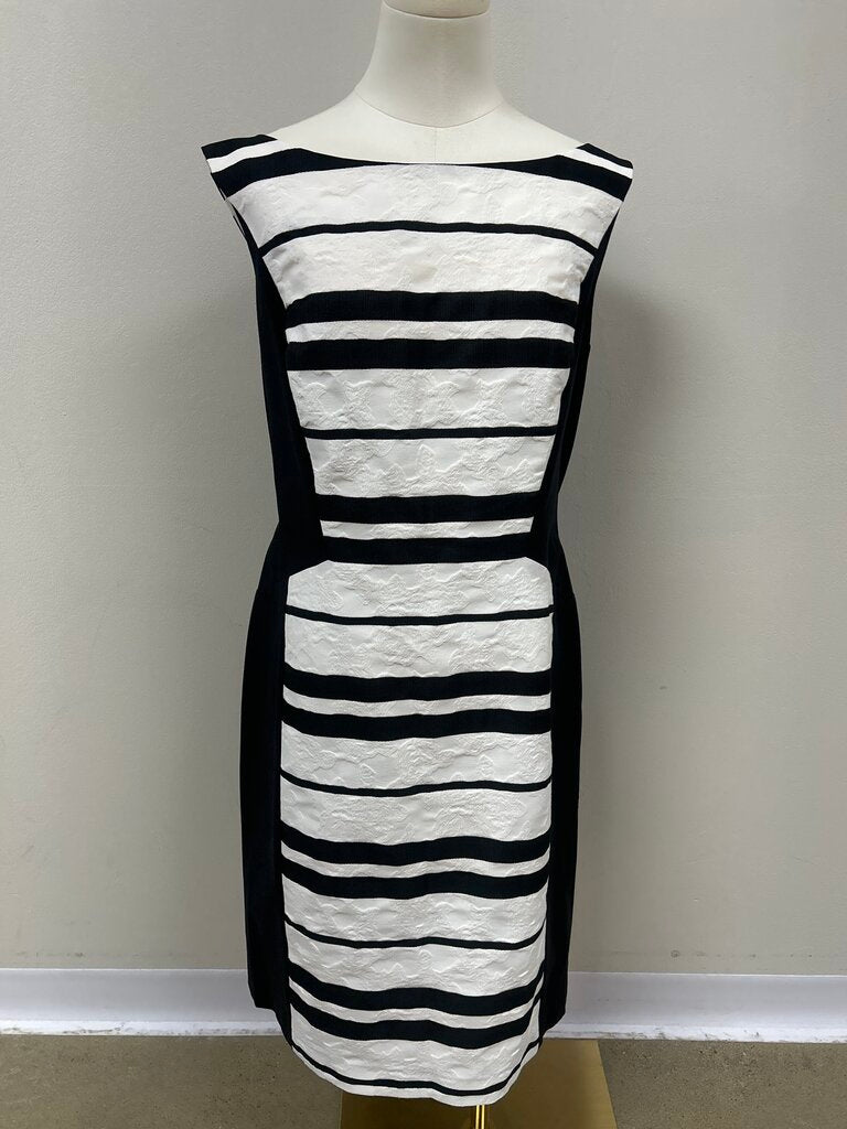 Lafayette 148 Black and White Sheath Dress NWT