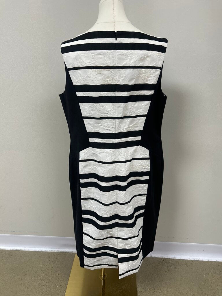 Lafayette 148 Black and White Sheath Dress NWT