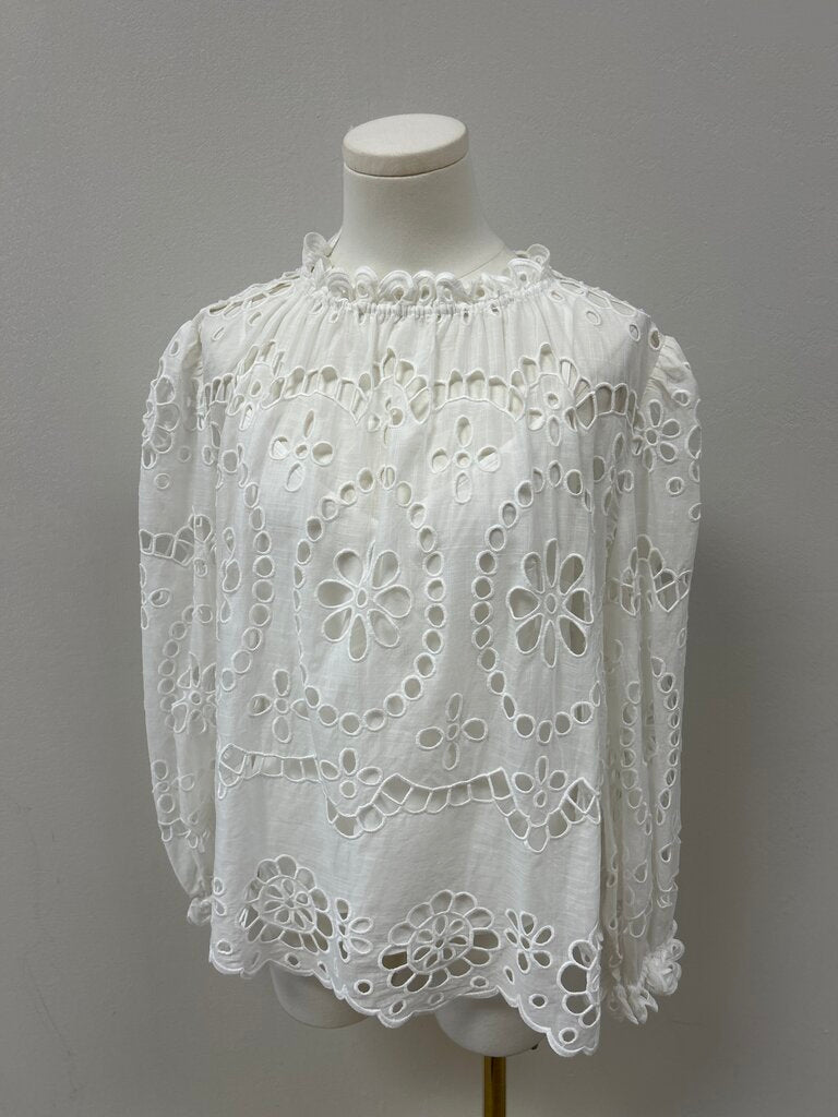 Zimmermann White Eyelet Blouse