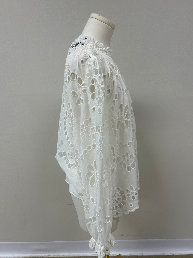 Zimmermann White Eyelet Blouse