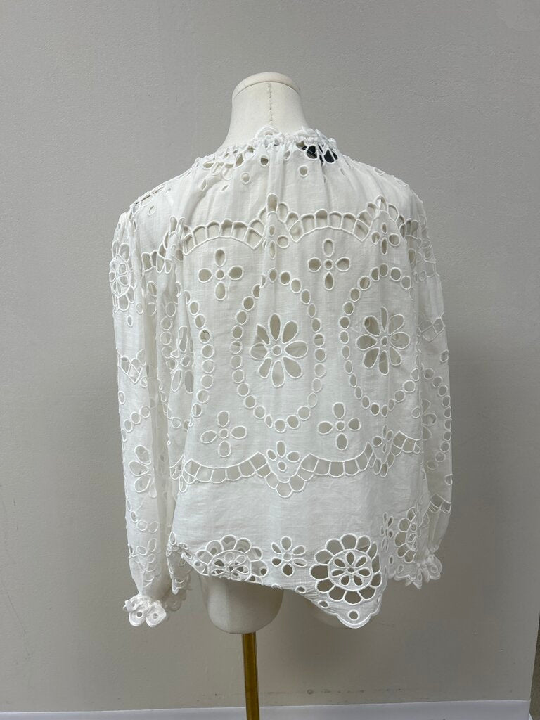 Zimmermann White Eyelet Blouse
