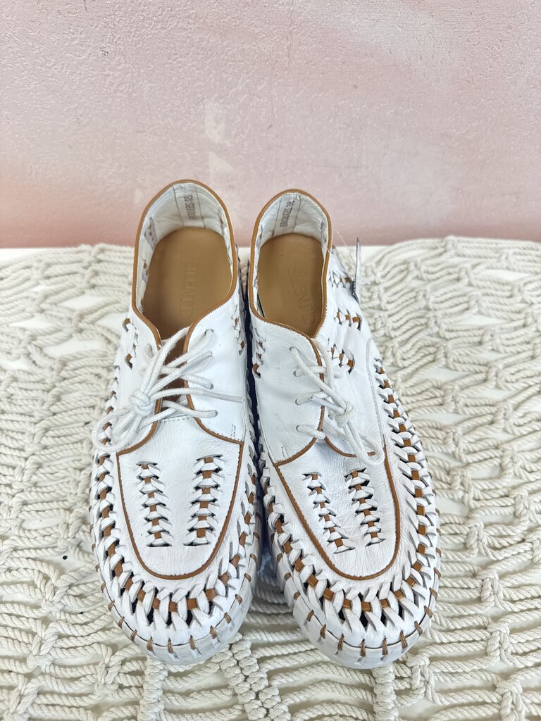 Silent D White Platform Moccasins