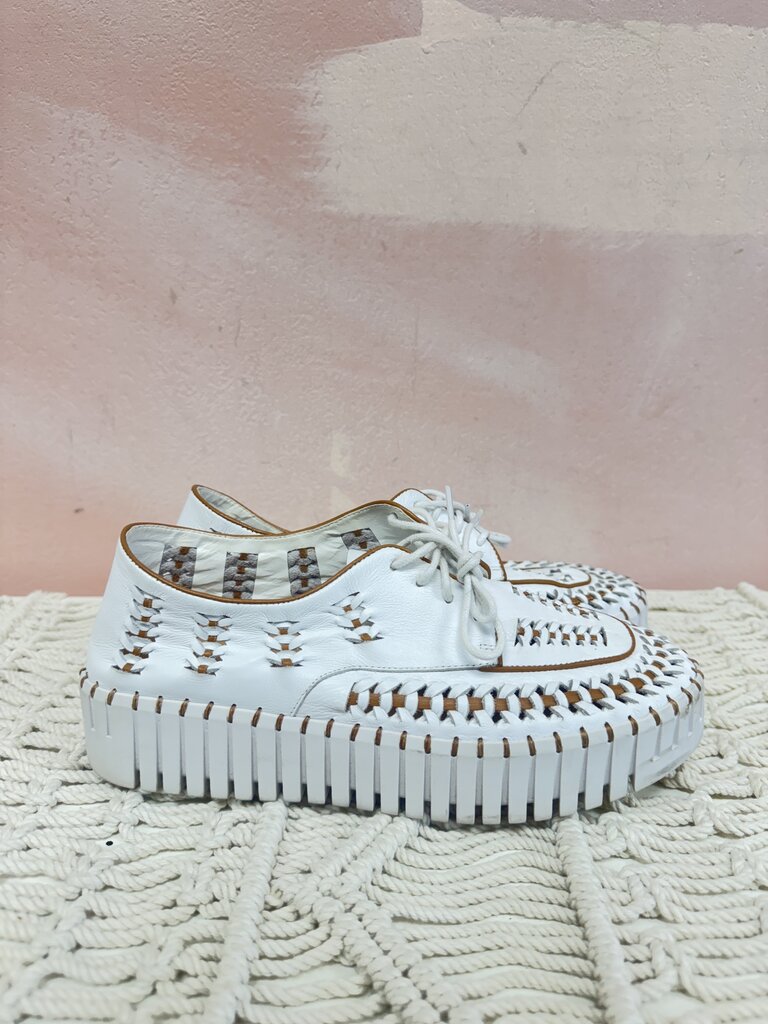Silent D White Platform Moccasins
