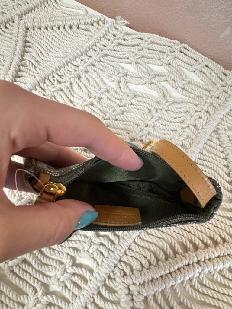 Dior Green Monogram Coin Purse