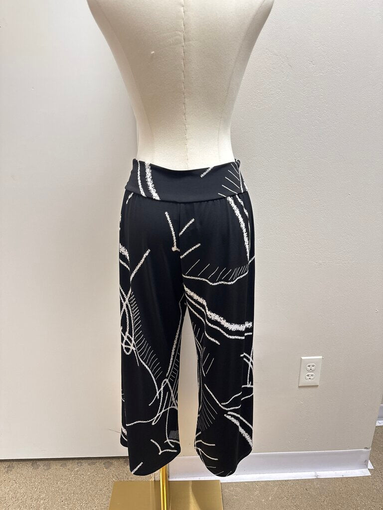 Sun Woo Black and White Pull On Pant