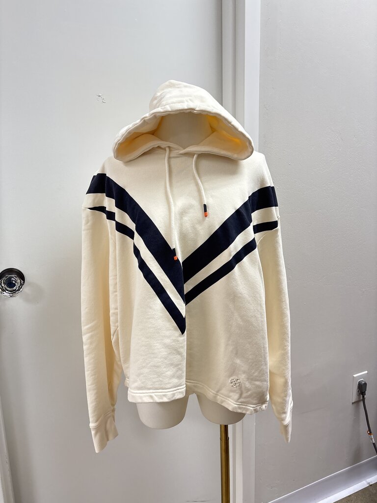 Tory Burch Sport Ivory and Navy Hoodie
