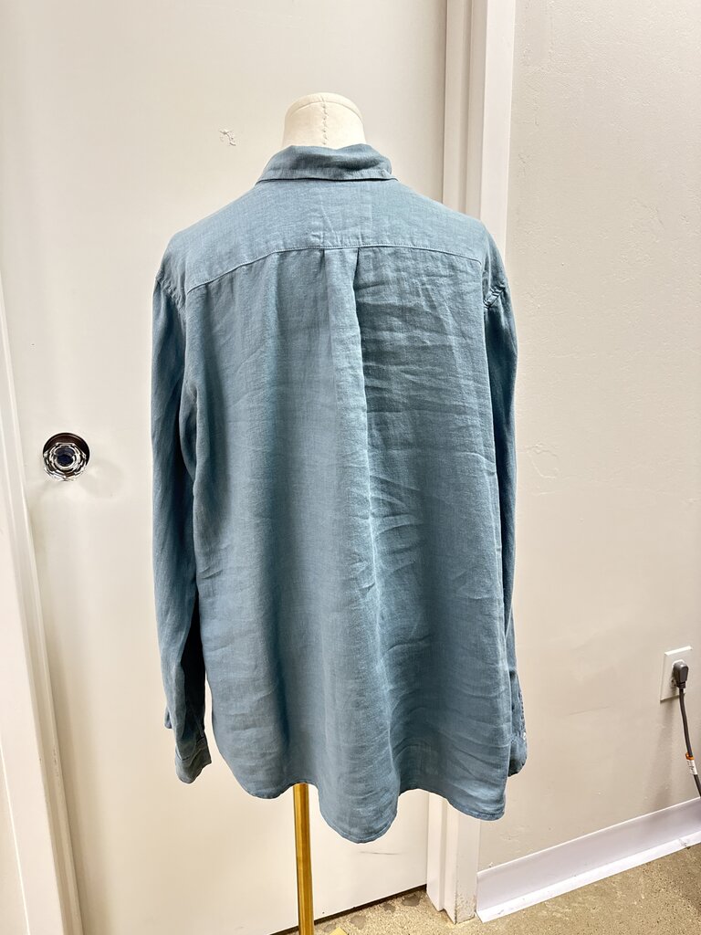 Velvet by Graham Spencer Sage Linen Button Up