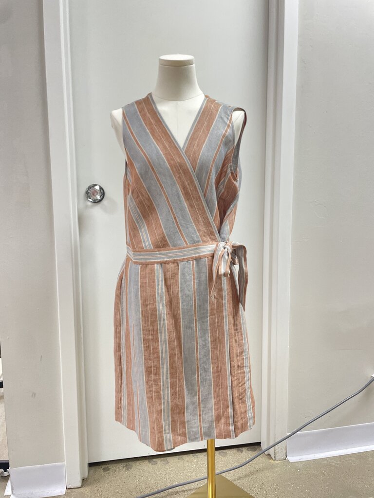 Lafayette 148 Striped Wrap Romper