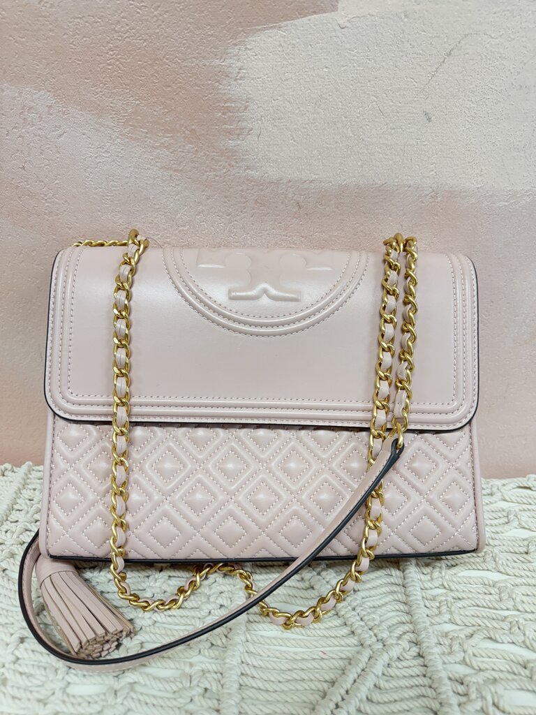Tory Burch Pale Pink Flap Shoulder Bag