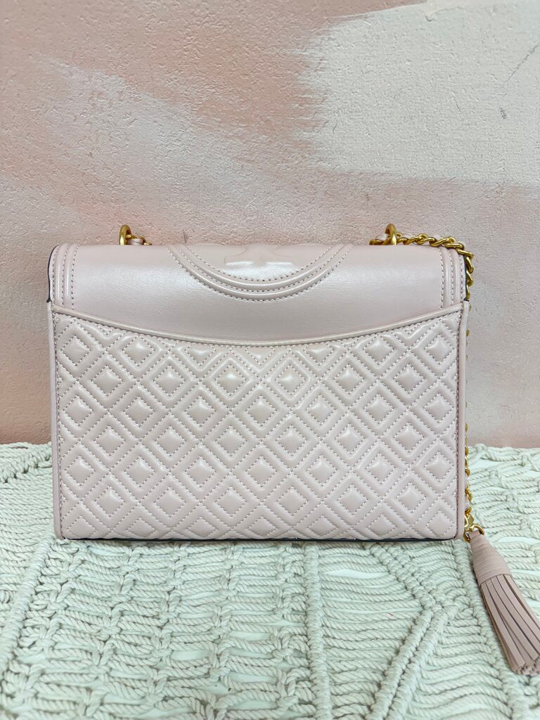 Tory Burch Pale Pink Flap Shoulder Bag