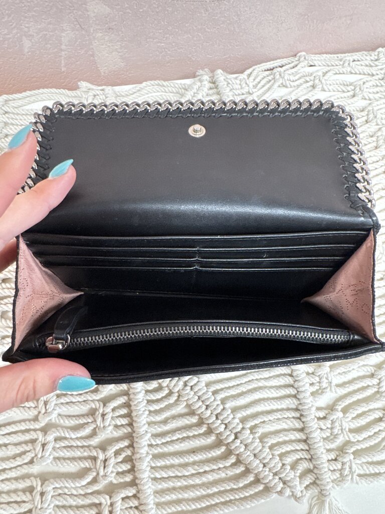 Stella McCartney Black Continental Wallet