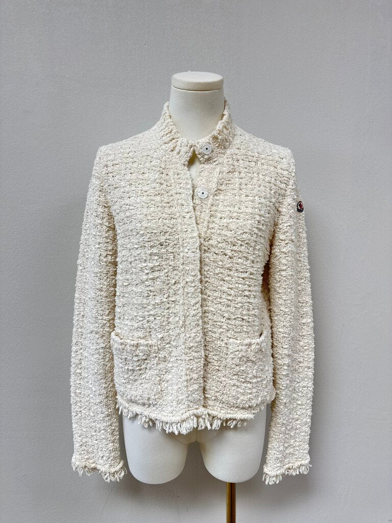 Moncler Ivory Boucle Jacket
