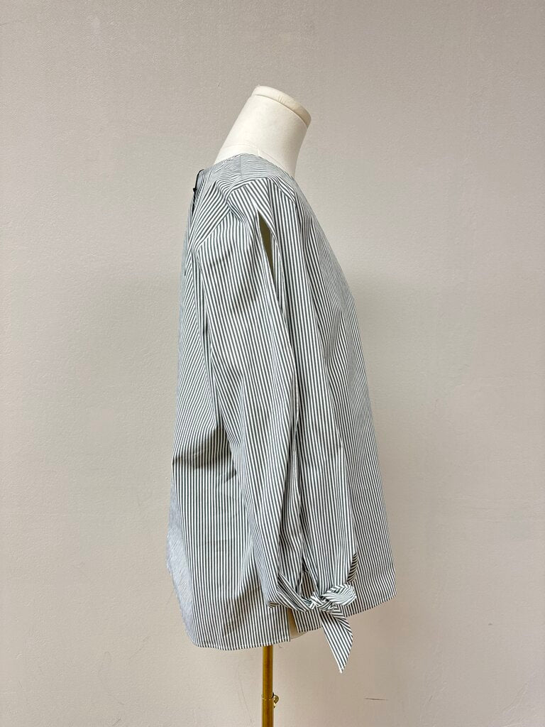 Lafayette 148 Olive Striped Top NWT