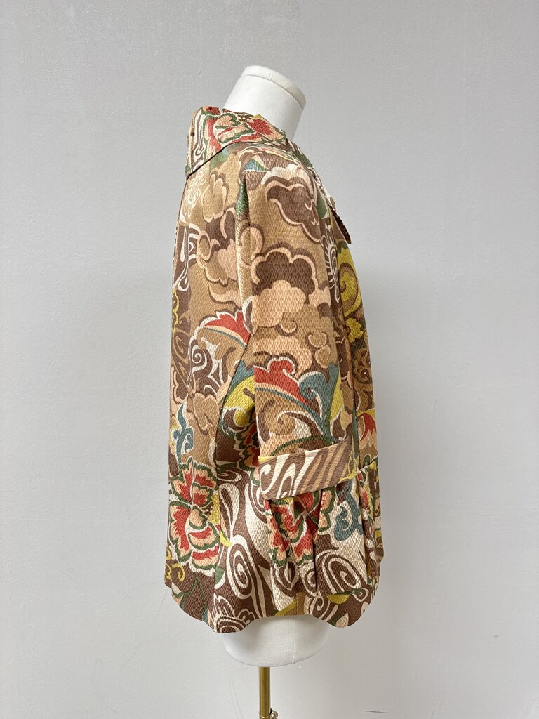 Lafayette 148 Brown Floral Cropped Blazer
