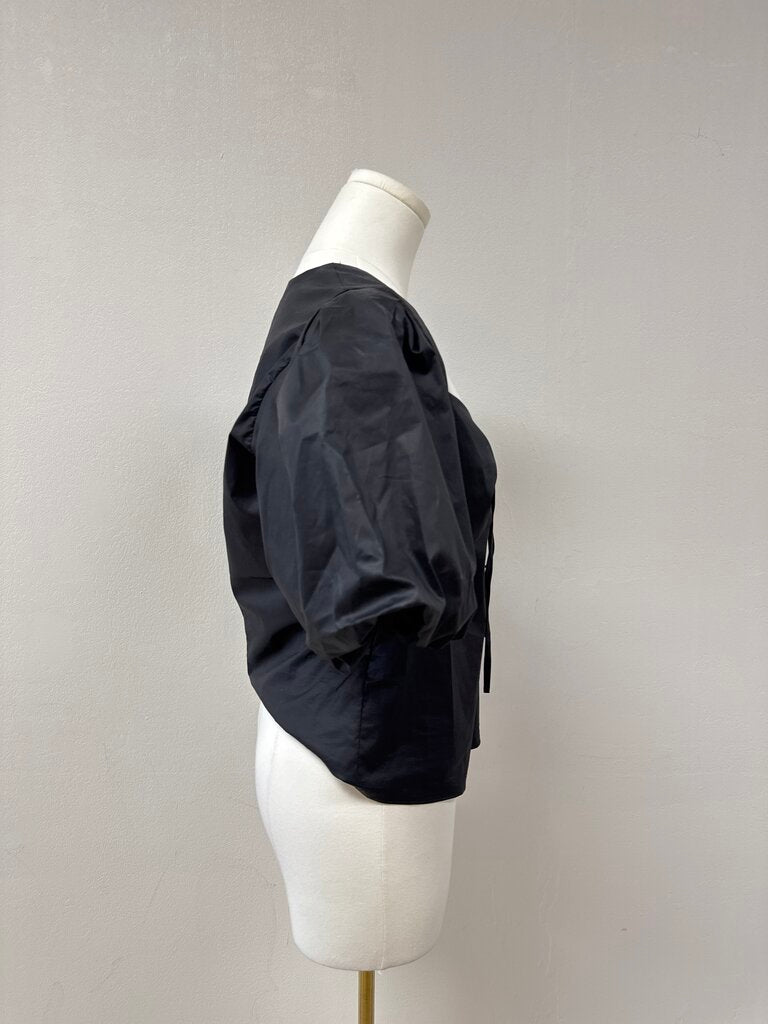 Frame Black Puff Sleeve Top