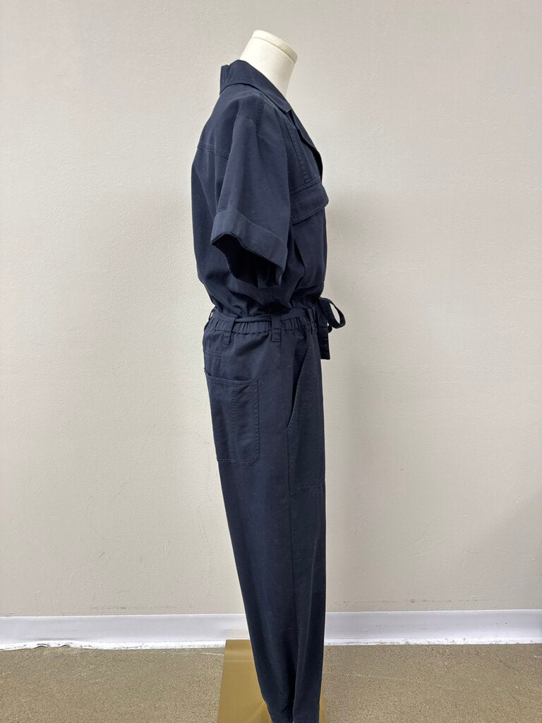 A.L.C. Navy Linen Jumpsuit