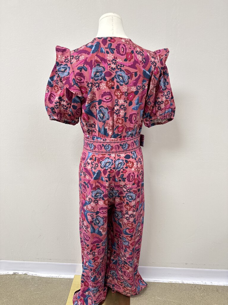 Farm Rio Mauve Floral Deep V Jumpsuit NWT