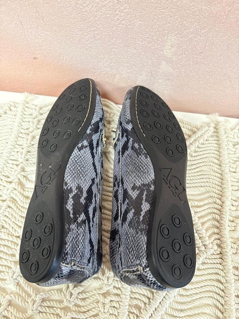 AGL Blue Snakeskin Loafer