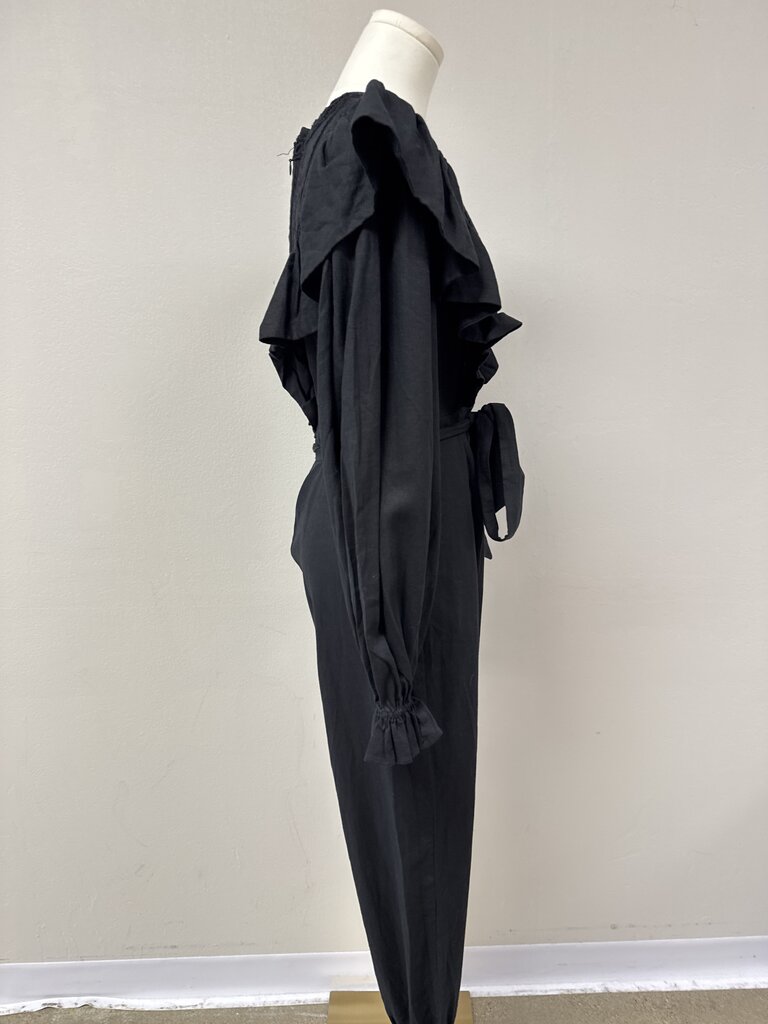 Farm Rio Black Deep V Jumpsuit NWT