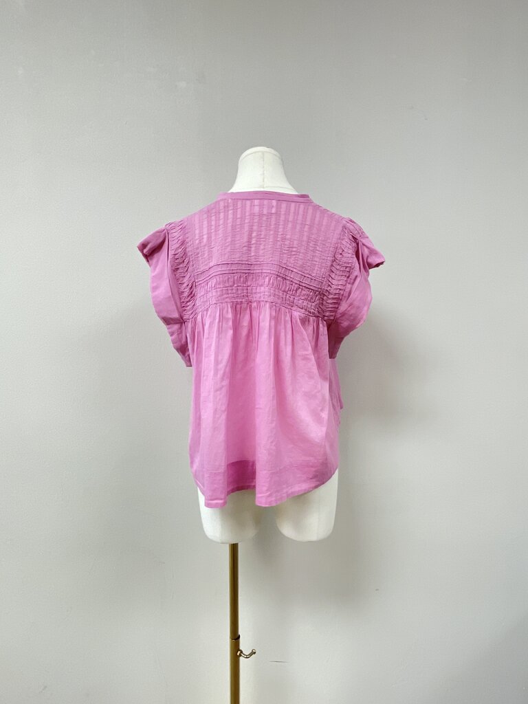 Marant Etoile Pink Pin Tuck Top
