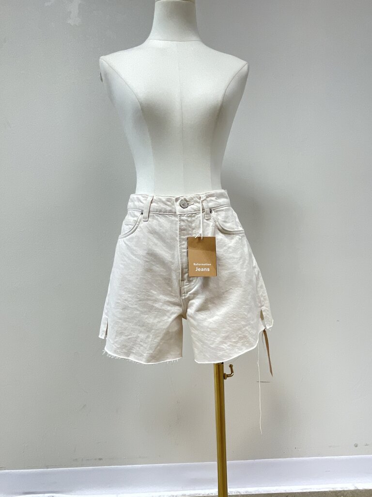 Reformation Cream Jean Short NWT