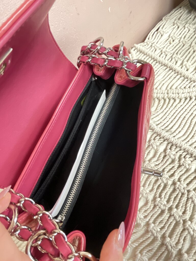 Chanel Pink Coco Shine Med Accordion Flap Bag '14-15