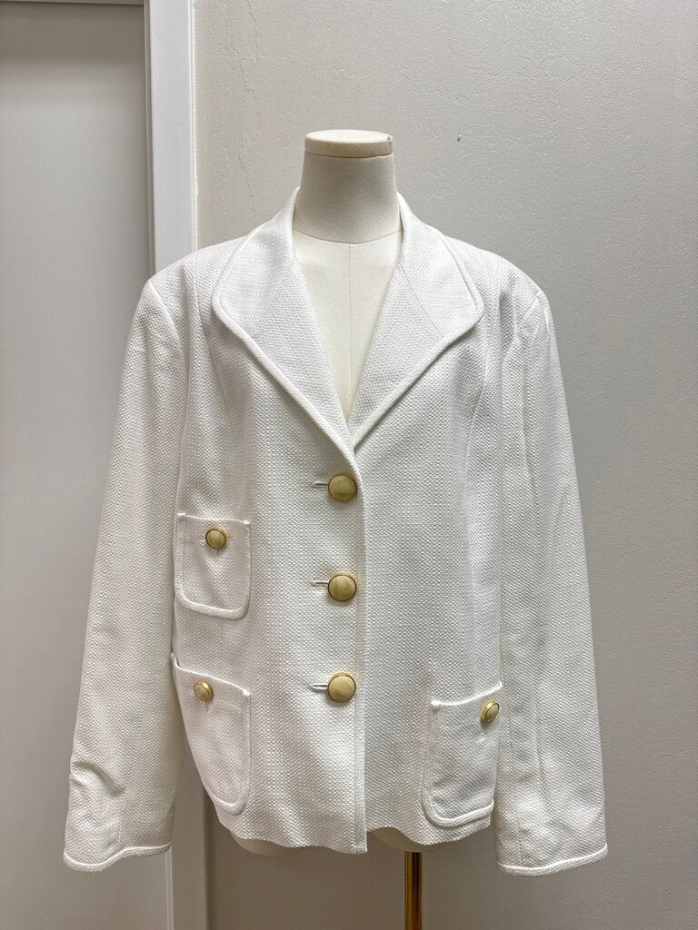 Lafayette 148 White Blazer NWT