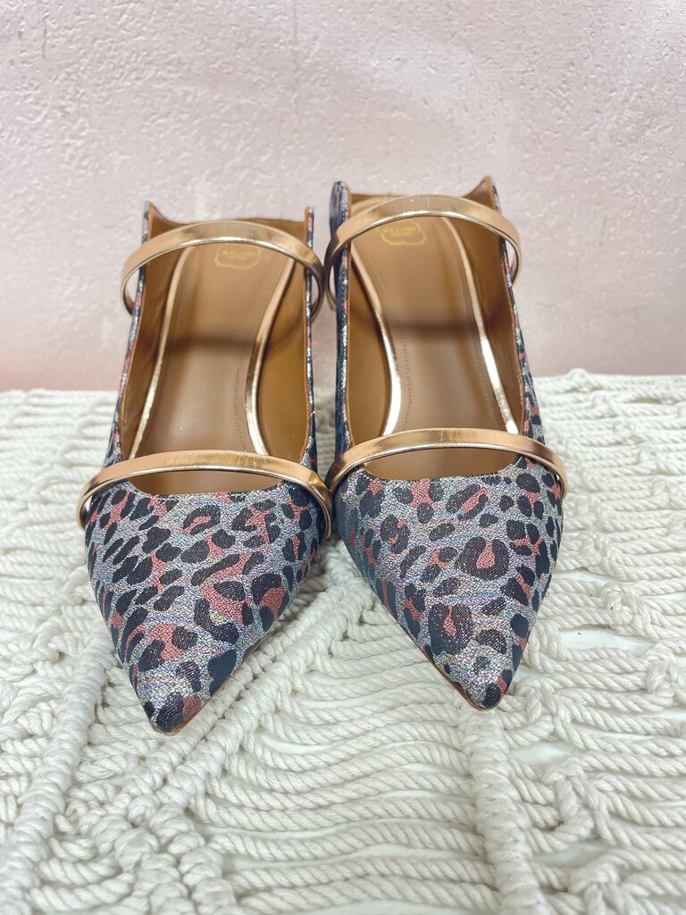 Malone Souliers Leopard Metallic Mule