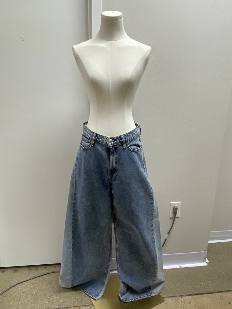 rag & bone Stone Washed Wide Leg Jean