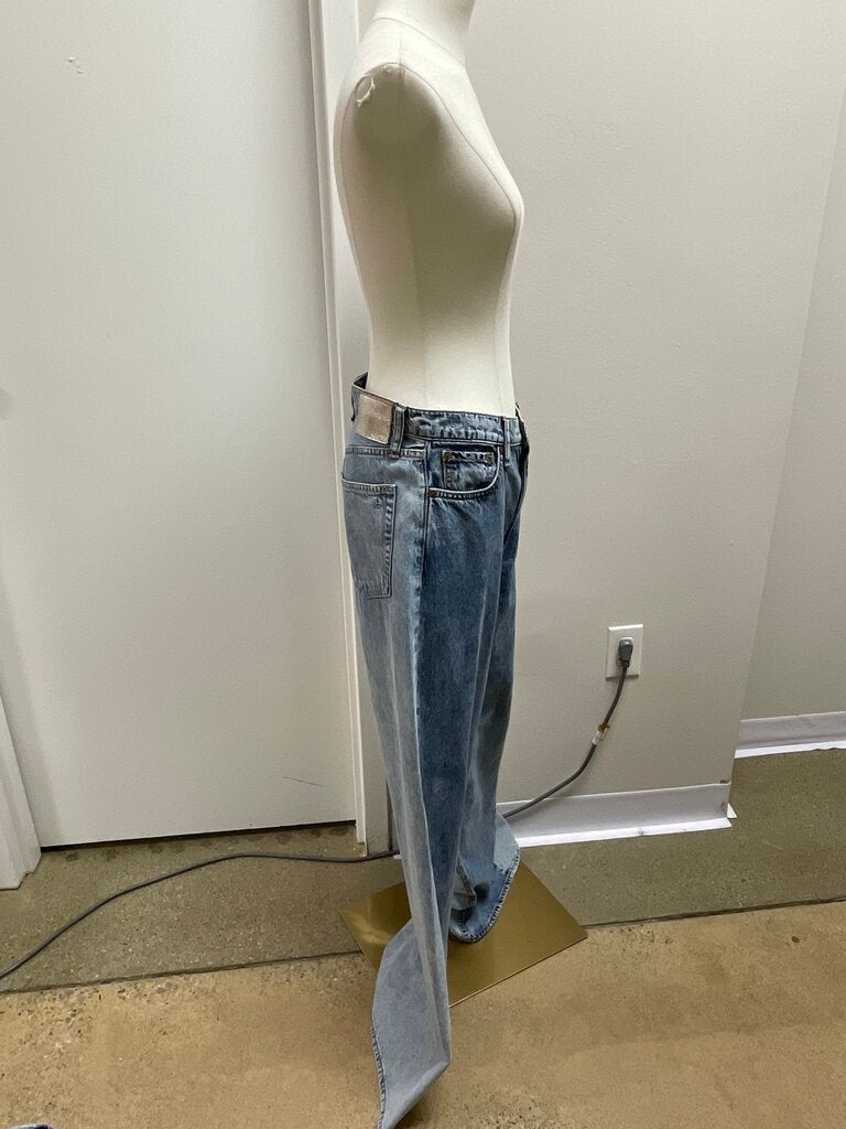 rag & bone Stone Washed Wide Leg Jean
