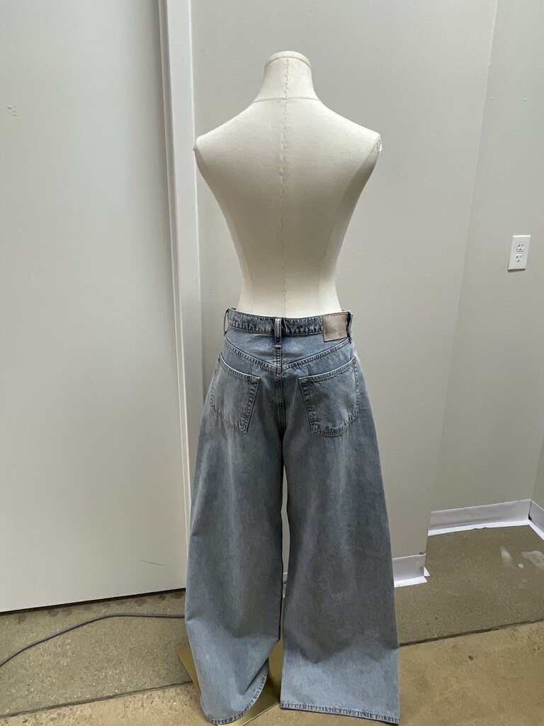 rag & bone Stone Washed Wide Leg Jean