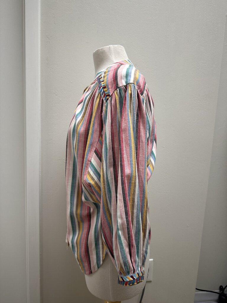 Xirena Striped Balloon Sleeve Top