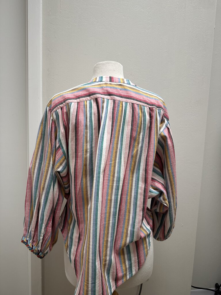 Xirena Striped Balloon Sleeve Top