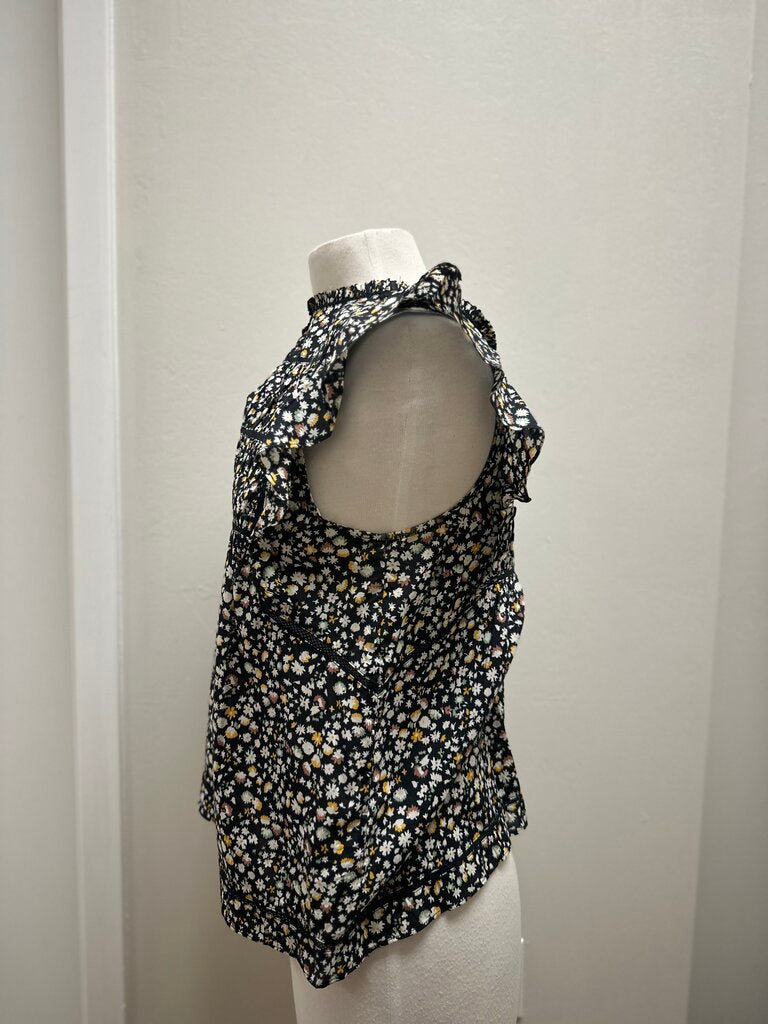 Rails Black Floral Top