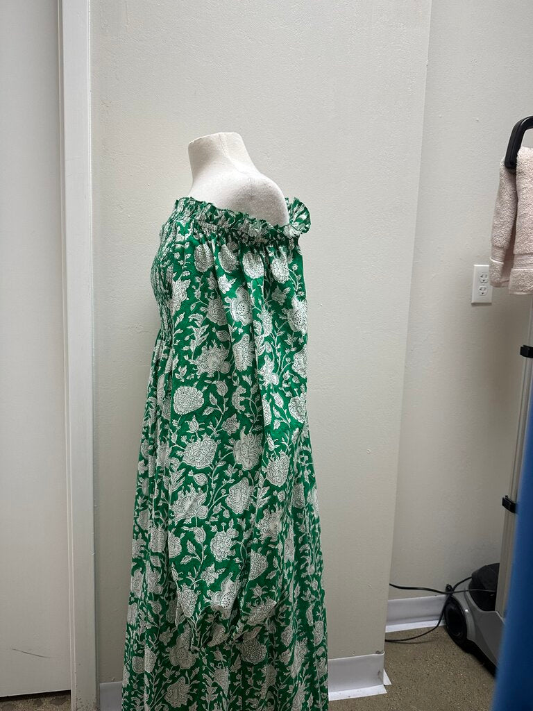 Mille Green Floral Maxi Dress